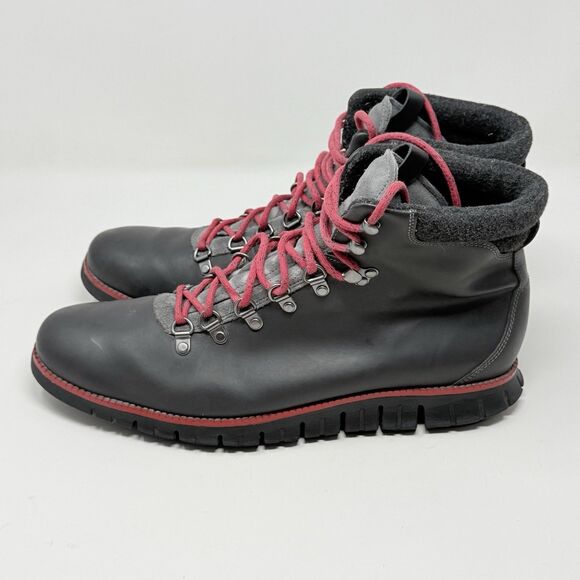 Cole Haan ZeroGrand Water Resistant Hiking Boots Mens 12 M Gray Magnet Leather main image 16